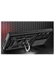 Противоударен черен кейс Camera Cover за Samsung S23 Ultra