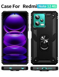 Противоударен черен кейс Zore за Xiaomi Redmi Note 12 4G