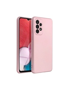 Розов Силиконов Гръб с Металически Ефект Metallic Silicone за Samsung A13 4G