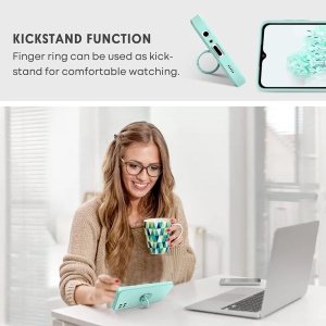 Светло зелен кейс Ring Silicone Venus за Samsung A14