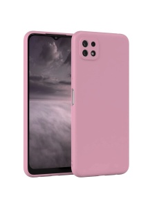 Светъл Патладжан силиконов гръб POLY за Samsung A22 5G