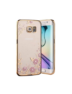 Силиконов гръб с Цветя и Кристали Little Stone за Samsung S7 Edge