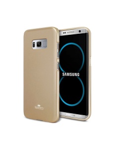 Силиконов Гръб Jelly Case в златно за Samsung S8 Plus