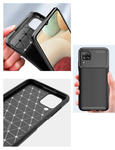 Силикон кейс Carbon за Samsung A12