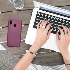 Тъмно лилав кейс Candy Color за Samsung A20s