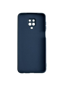 Тъмно син силиконов гръб Poly с велур отвътре за Xiaomi Redmi Note 9S