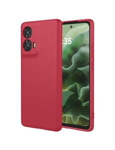 Червен силиконов гръб POLY за Moto G35