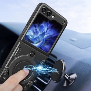 Черен кейс Ring Silicone Venus за Samsung Galaxy Z Flip 6