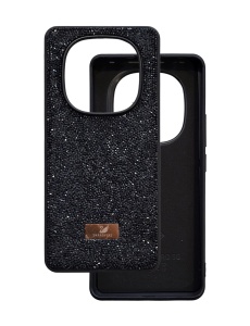 Черен Гръб Swarovski камъни за Xiaomi Redmi Note 14 Pro 5G Redmi Note 14 Pro Plus