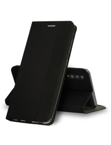 Черен калъф тип тефтер Sensitive за Samsung S22 Ultra за защита на дисплея и гърба