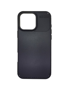 Черен калъф Carbon за iPhone 16 Pro Max