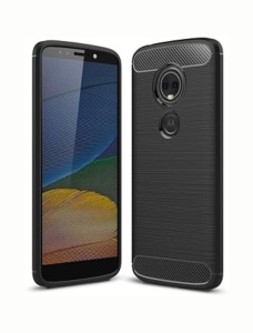 Черен калъф Toptel Carbon за Motorola MOTO E5