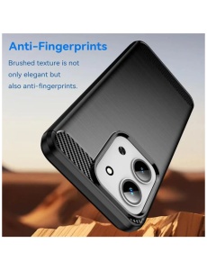 Черен калъф Toptel Carbon за Xiaomi Redmi 15C