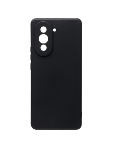 Черен силиконов гръб Poly с велур отвътре за Huawei Nova 10 Pro