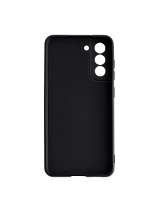 Черен силиконов гръб Poly с велур отвътре за Samsung S21
