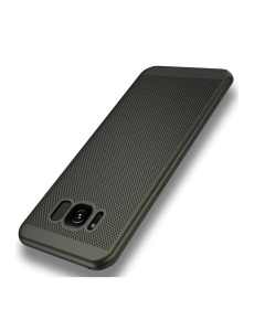 Черен PVC Гръб с охлаждащи отвори за Samsung S8 Plus