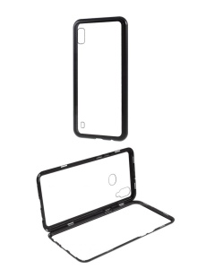 360 Стъклен кейс с Магнитна Метална Рамка за Samsung A10