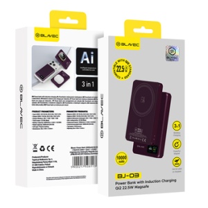 Blavec Power Bank 10000mAh- Type C - 22,5W magnetic Magsafe 3 in 1 - Img 2
