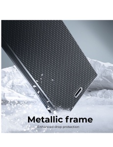 Kалъф тефтер син CARBON WITH FRAME за Samsung Galaxy A32 5G за защита на дисплея и гърба
