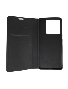Kалъф тефтер черен CARBON WITH FRAME за Xiaomi Redmi Note 13 4G