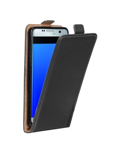 Вертикален Черен Калъф Flipp за Samsung S7