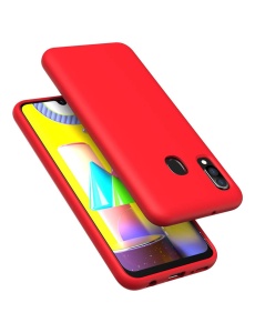 Вишнево червен силиконов гръб POLY за Samsung A20e