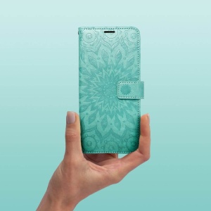 Дамски калъф тефтер MEZZO зелен за Samsung A16 за защита на дисплея и гърба