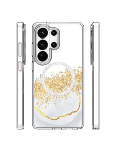Елегантен "Epoxy Mag Case" гръб в бяло за Samsung Galaxy S25 Ultra - Img 2