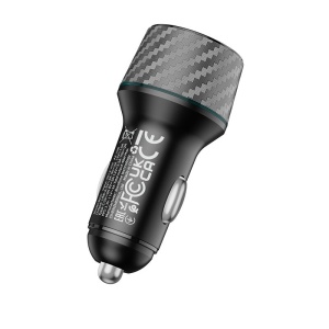 Зарядно устройство за кола BOROFONE BZ21 BRILLIANT USB TYPE C QC 3 0 PD 48W BLACK съвместим с много устройства