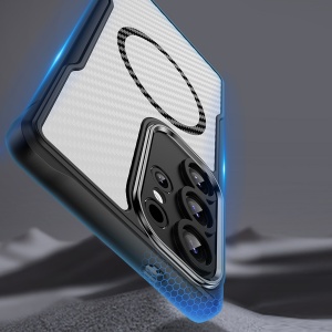 Карбонов Гръб Defender Carbon с MagSafe за Samsung Galaxy S26 Ultra с прецизни изрязвания за камера и бутони