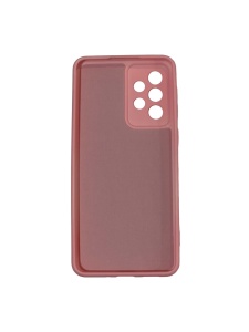 Нежен светло розов гръб за телефон с велур Poly за Samsung A23