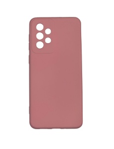 Нежен светло розов калъф за телефон с велур Poly за Samsung A33