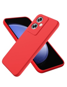 Нежен червен калъф Poly с велур отвътре за OPPO A79 5G