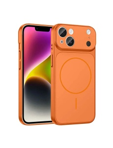 Оранжев гръб със защита на камерите и имитация на iPhone 17 Pro Make 17 за iPhone 15