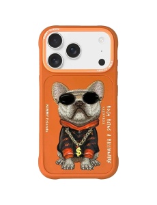 Оранжев Гръб с булдог "Nimmy Case" за iPhone 18 Pro Max