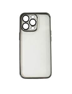 Прозрачен калъф JOYROOM със стъклено покритие на камерата и синя рамка за IPHONE 12 Pro