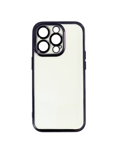 Прозрачен калъф JOYROOM със стъкло на камерата и лилава рамка за IPHONE 12 Pro Max