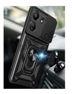 Противоударен черен гръб Camera Cover за Xiaomi Redmi 13C