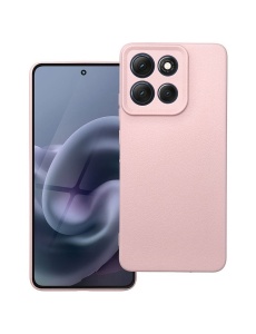 Розов Силиконов Гръб Имитация на Кожа Like Leather за Moto G86