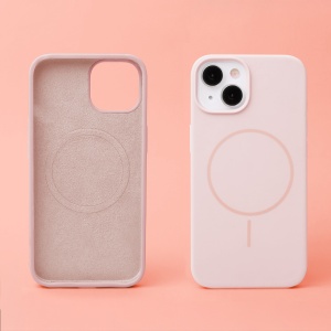 Светло Розов Мек Силиконов кейс Silicone Thin Mag за iPhone 17 Pro Max