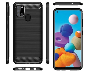 Силикон калъф Carbon за Samsung A21s