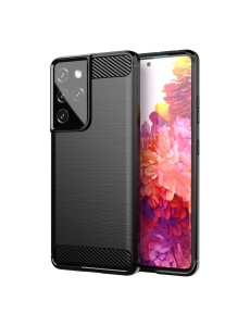 Силикон гръб Carbon за Samsung S21 Ultra