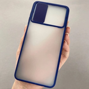 Син Гръб Camera Cover за Samsung A12 със защита от удари и надрасквания