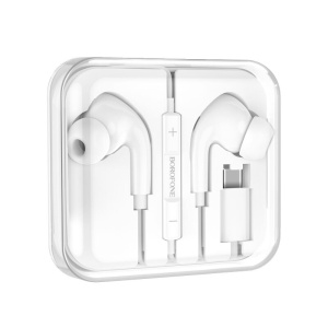 Слушалки BOROFONE BM80 PRO ELEGANT с микрофон Бели TYPE C със здрава оплетка