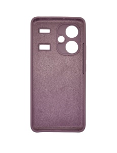 Тъмно лилав силиконов калъф POLY с велур отвътре за Redmi Note 13 Pro Plus 5G