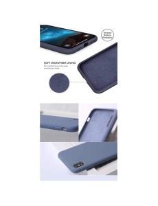 Тъмно Син Силиконов калъф POLY за Samsung A12