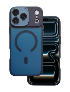 Тъмно Син Mag Safe с предпазно стъкло на камерата за iPhone 17 Pro Max