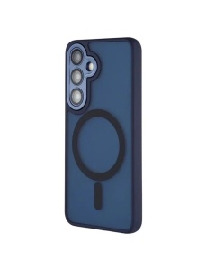 Тъмно Син Mag Safe с предпазно стъкло на камерата за Samsung Galaxy S25