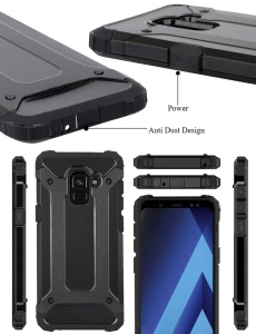 Удароустойчив черен кейс Bronya за Samsung Galaxy A6 2018