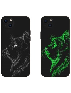 Флуоресцентен силиконов светещ в тъмното висококачествен гръб ЛУКСОС за iPhone 13